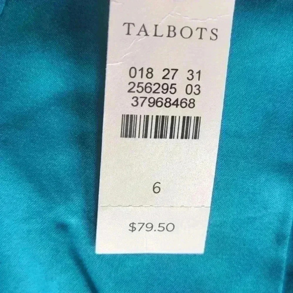 Talbots NWT New Womens Blue Teal Skirt Woth Lining Size 6 - Picture 8 of 9